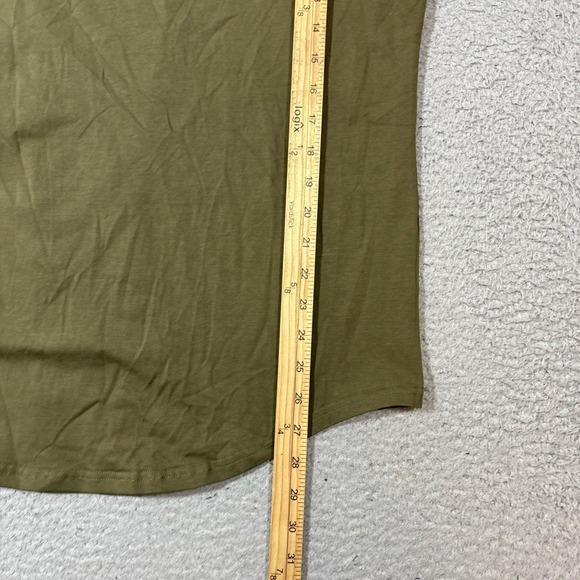 YoungLA 444 Ultimate Hybrid Long Sleeve Shirt Men Sz L Green Cotton Gym - Picture 4 of 7